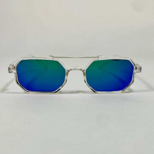 Lunettes Rétro Bleu Polarisé – Monture Métal
