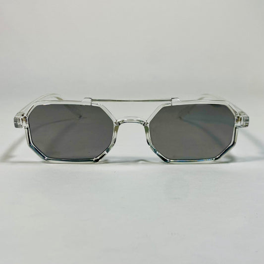 Lunettes Gris Fumé – Monture Argentée